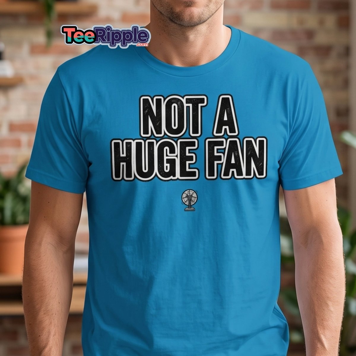 Not A Huge Fan T-Shirt – Funny Sarcastic Fan Pun Tee - Maroon - TeeRipple