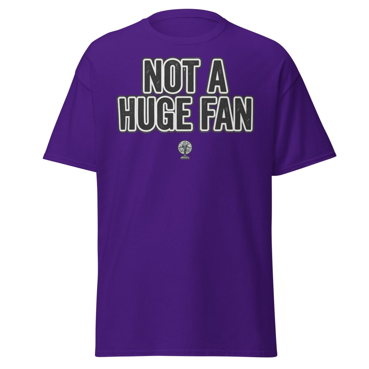 Not A Huge Fan T-Shirt – Funny Sarcastic Fan Pun Tee - Purple - TeeRipple