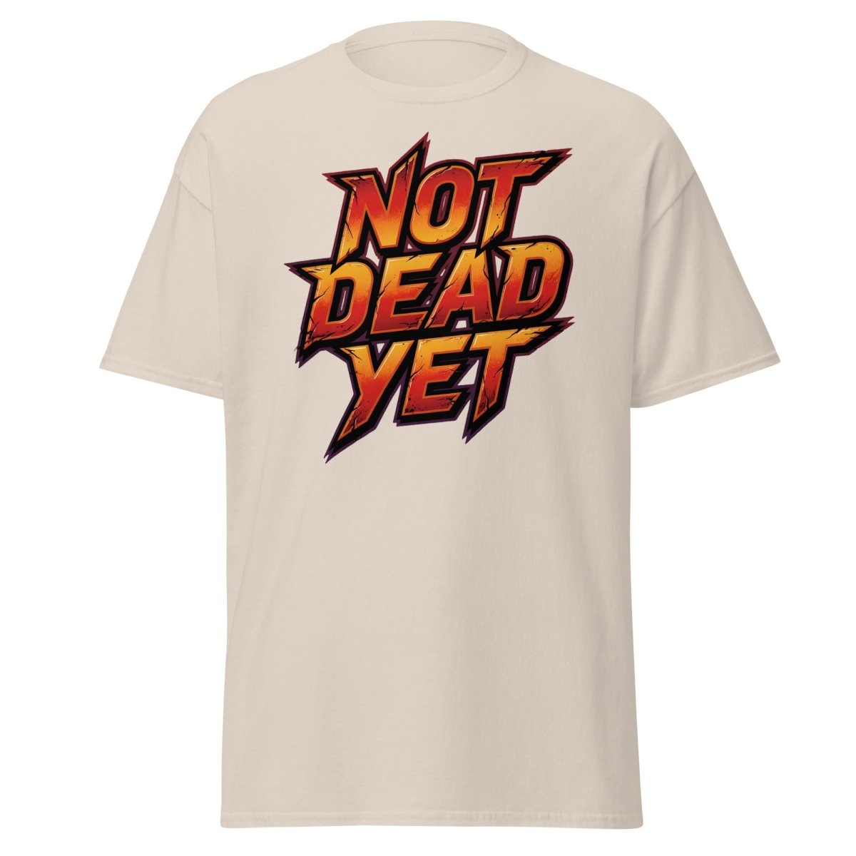 Not Dead Yet T-Shirt | Edgy Rock Graphic Tee - Natural - TeeRipple
