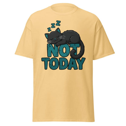 Not Today Sleeping Cat T-Shirt – Funny Lazy Cat Tee - Yellow Haze - TeeRipple