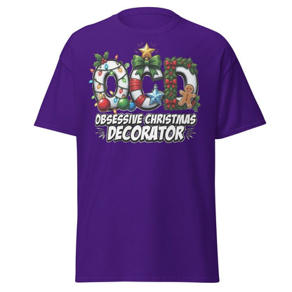 OCD Obsessive Christmas Decorator T-Shirt Funny Xmas Tee - Purple - TeeRipple