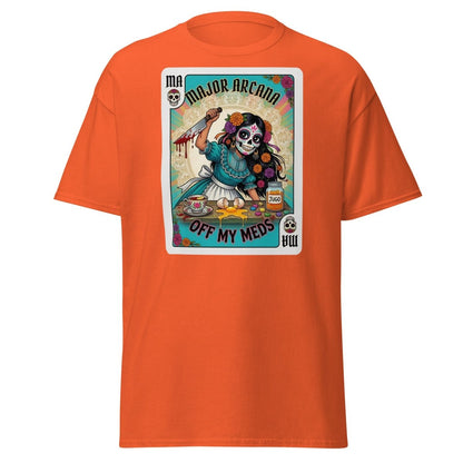 Off My Meds Major Arcana Tarot Card T-Shirt - Orange - TeeRipple