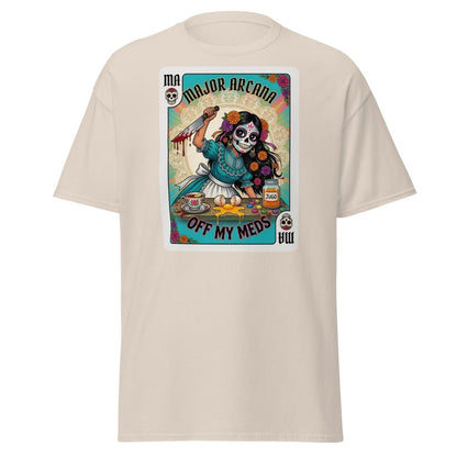 Off My Meds Major Arcana Tarot Card T-Shirt - Natural - TeeRipple