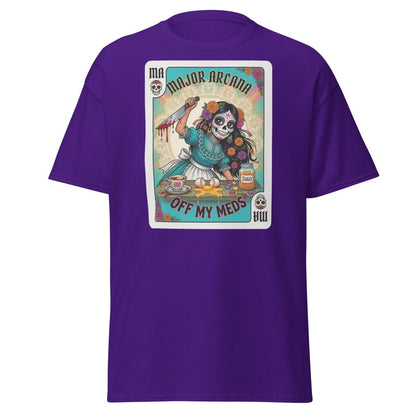 Off My Meds Major Arcana Tarot Card T-Shirt - Purple - TeeRipple