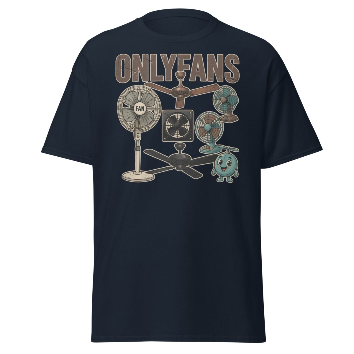 OnlyFans Parody T-Shirt Funny Fan Design - Navy - TeeRipple