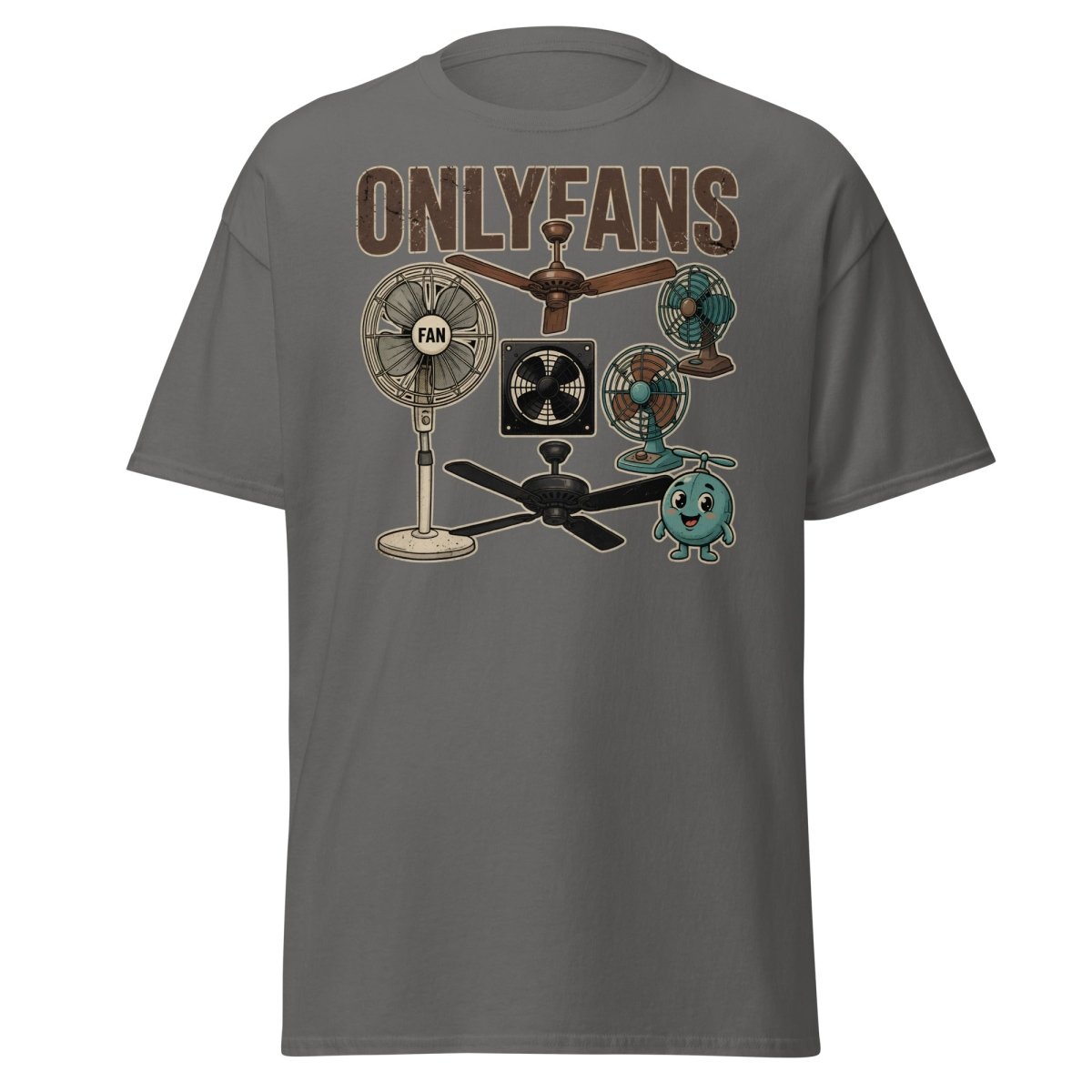 OnlyFans Parody T-Shirt Funny Fan Design - Charcoal - TeeRipple