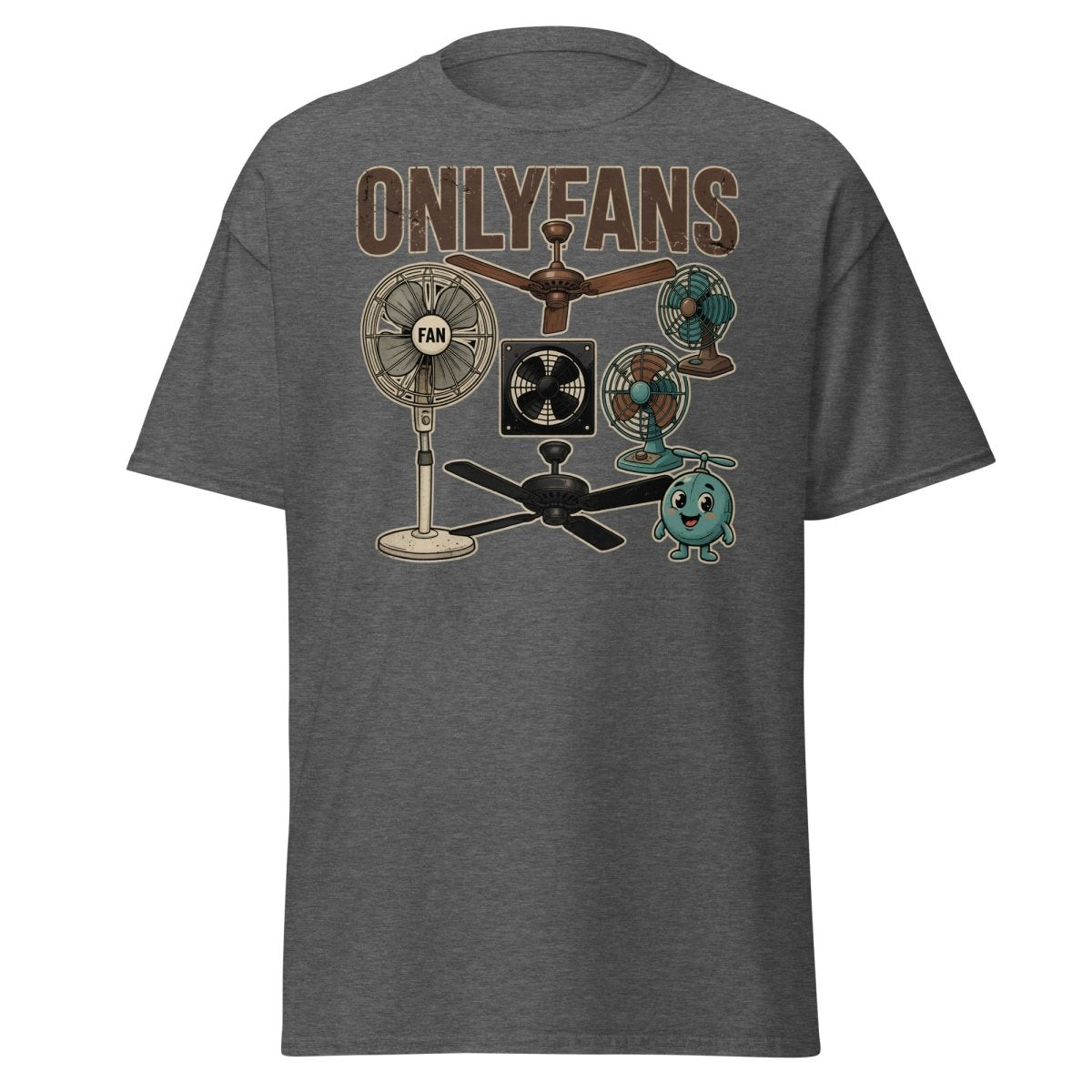 OnlyFans Parody T-Shirt Funny Fan Design - Dark Heather - TeeRipple
