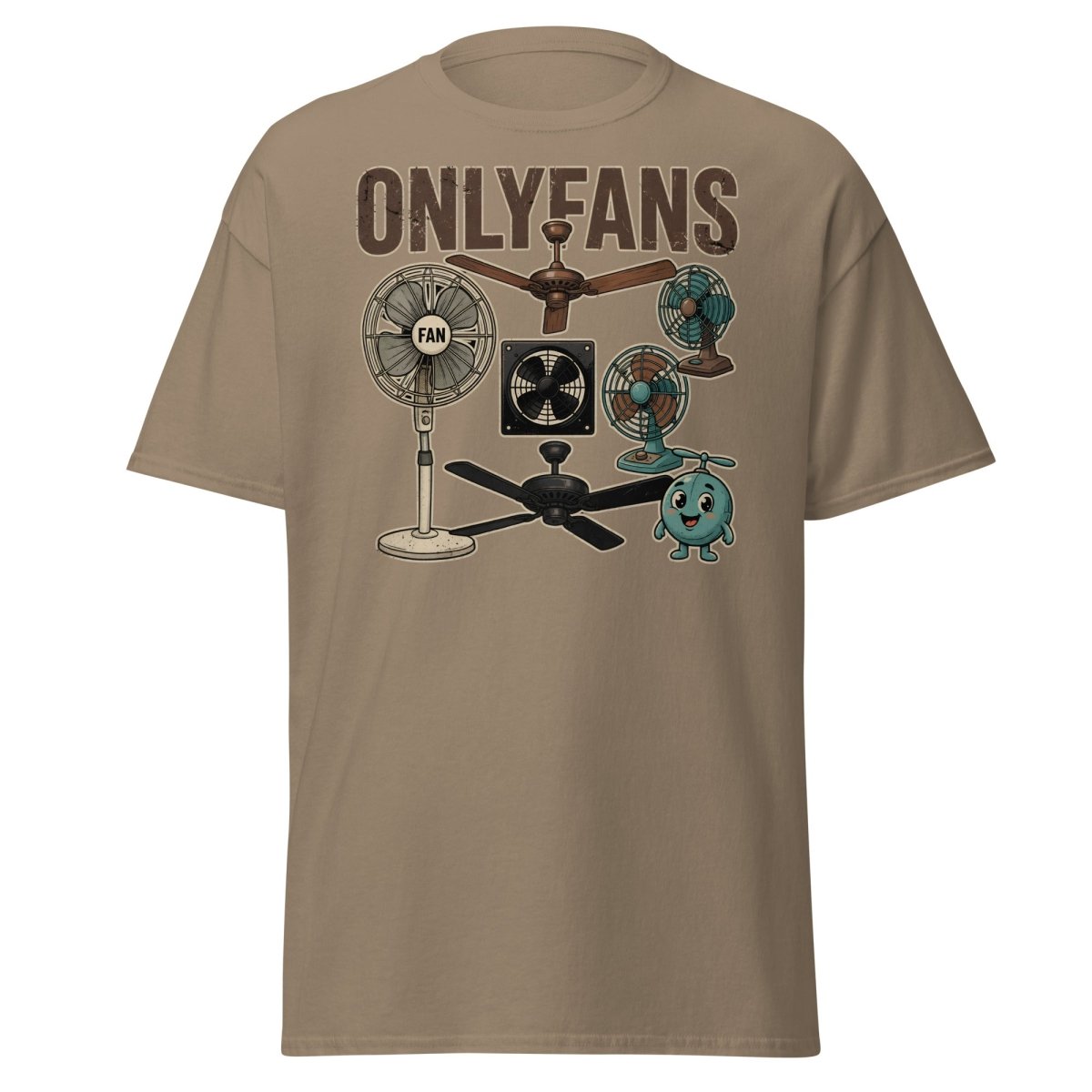 OnlyFans Parody T-Shirt Funny Fan Design - Brown Savana - TeeRipple