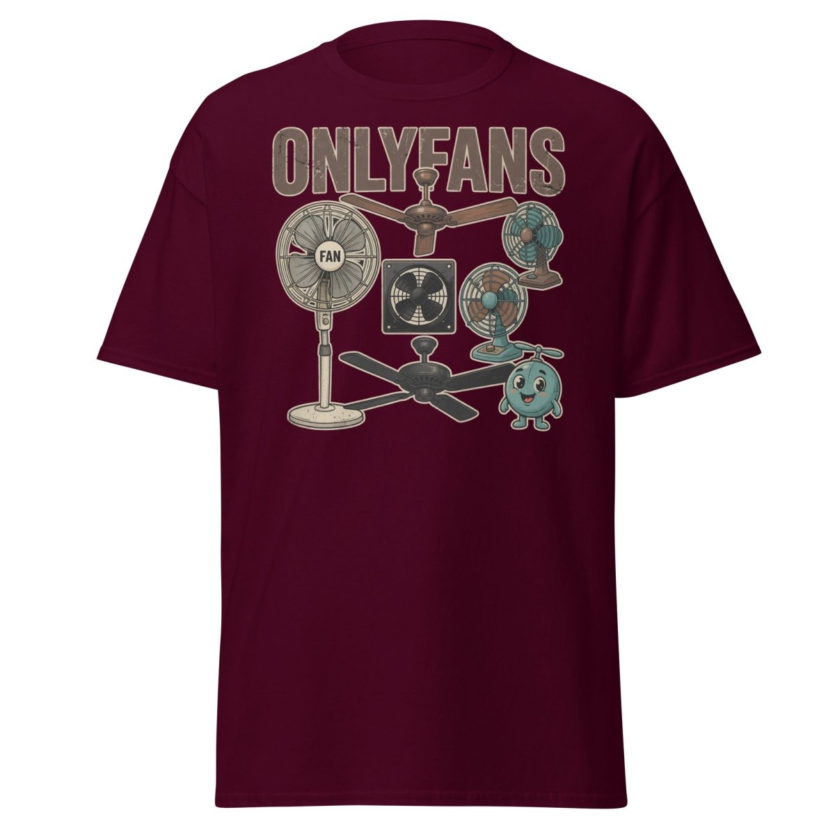 OnlyFans Parody T-Shirt Funny Fan Design - Maroon - TeeRipple