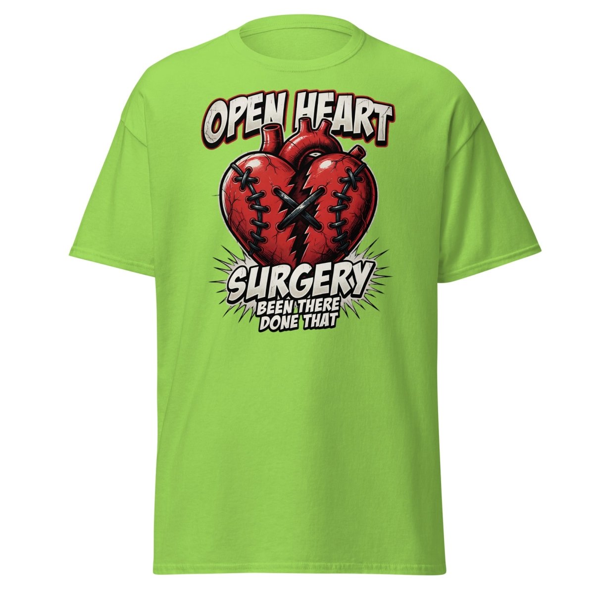 Open Heart Surgery T-Shirt – Been There Done That Funny Tee - Lime - TeeRipple