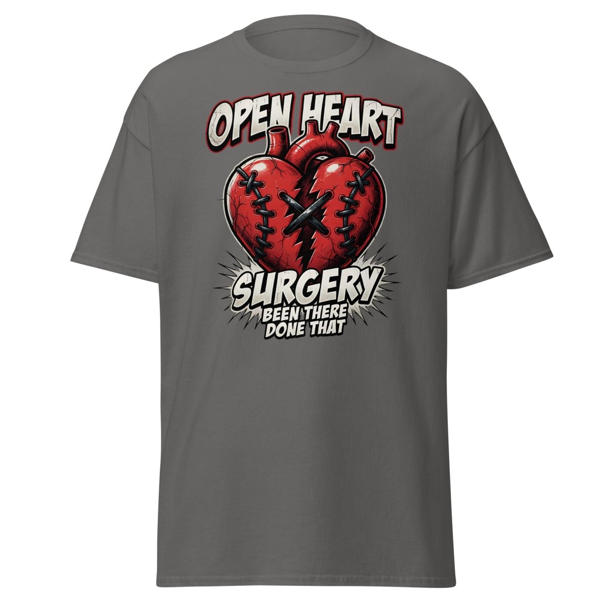 Open Heart Surgery T-Shirt – Been There Done That Funny Tee - Charcoal - TeeRipple