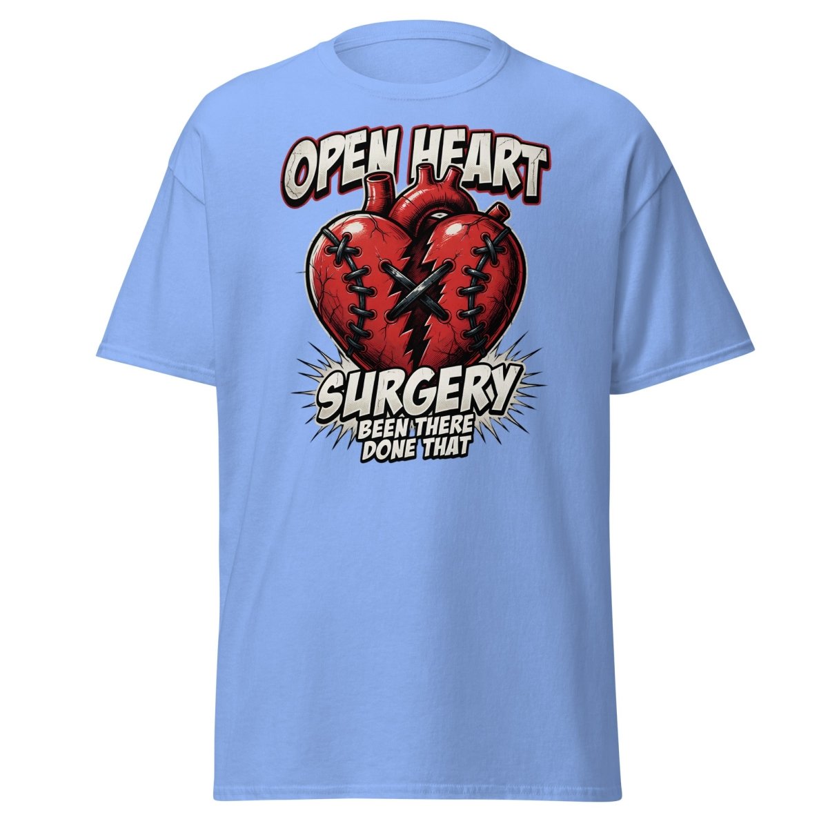 Open Heart Surgery T-Shirt – Been There Done That Funny Tee - Carolina Blue - TeeRipple