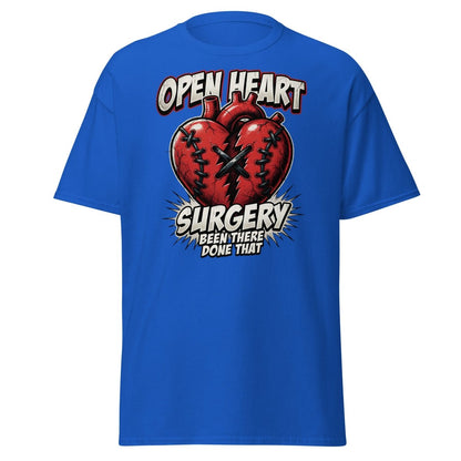 Open Heart Surgery T-Shirt – Been There Done That Funny Tee - Royal - TeeRipple