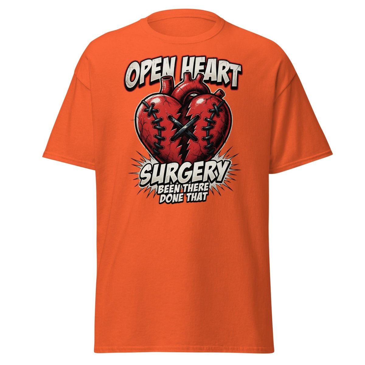Open Heart Surgery T-Shirt – Been There Done That Funny Tee - Orange - TeeRipple