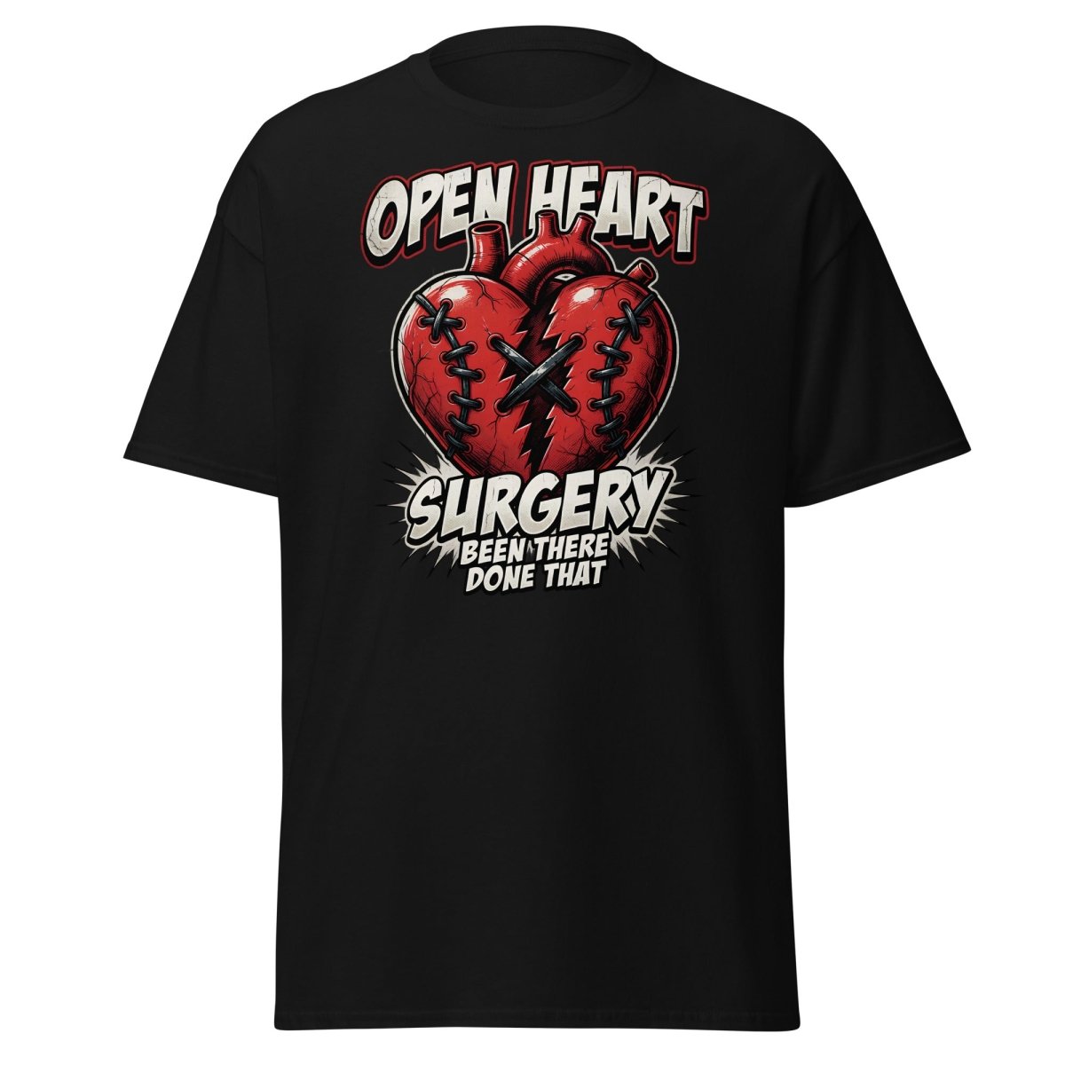Open Heart Surgery T-Shirt – Been There Done That Funny Tee - Black - TeeRipple