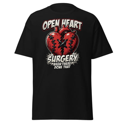 Open Heart Surgery T-Shirt – Been There Done That Funny Tee - Black - TeeRipple