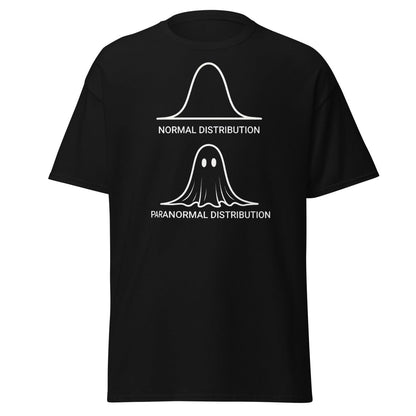 Paranormal Distribution Funny T-Shirt – Stats Ghost Meme Tee - Black - TeeRipple
