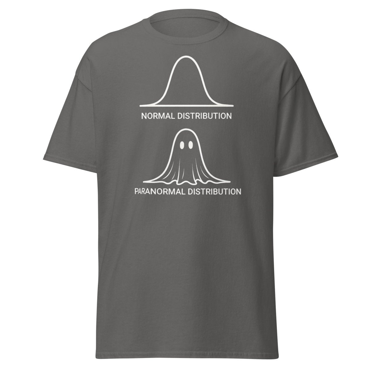Paranormal Distribution Funny T-Shirt – Stats Ghost Meme Tee - Charcoal - TeeRipple