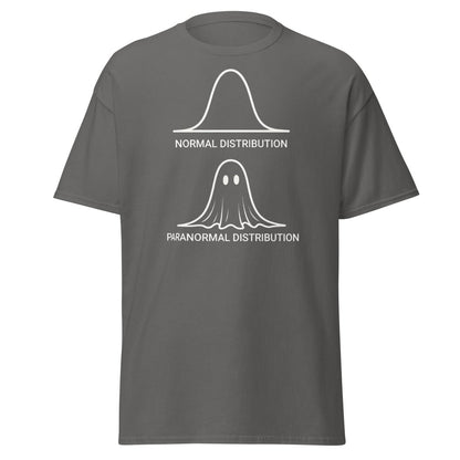 Paranormal Distribution Funny T-Shirt – Stats Ghost Meme Tee - Charcoal - TeeRipple