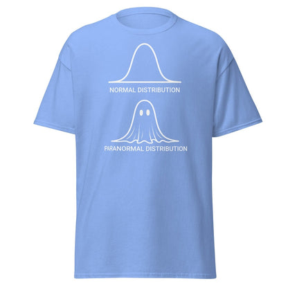 Paranormal Distribution Funny T-Shirt – Stats Ghost Meme Tee - Carolina Blue - TeeRipple