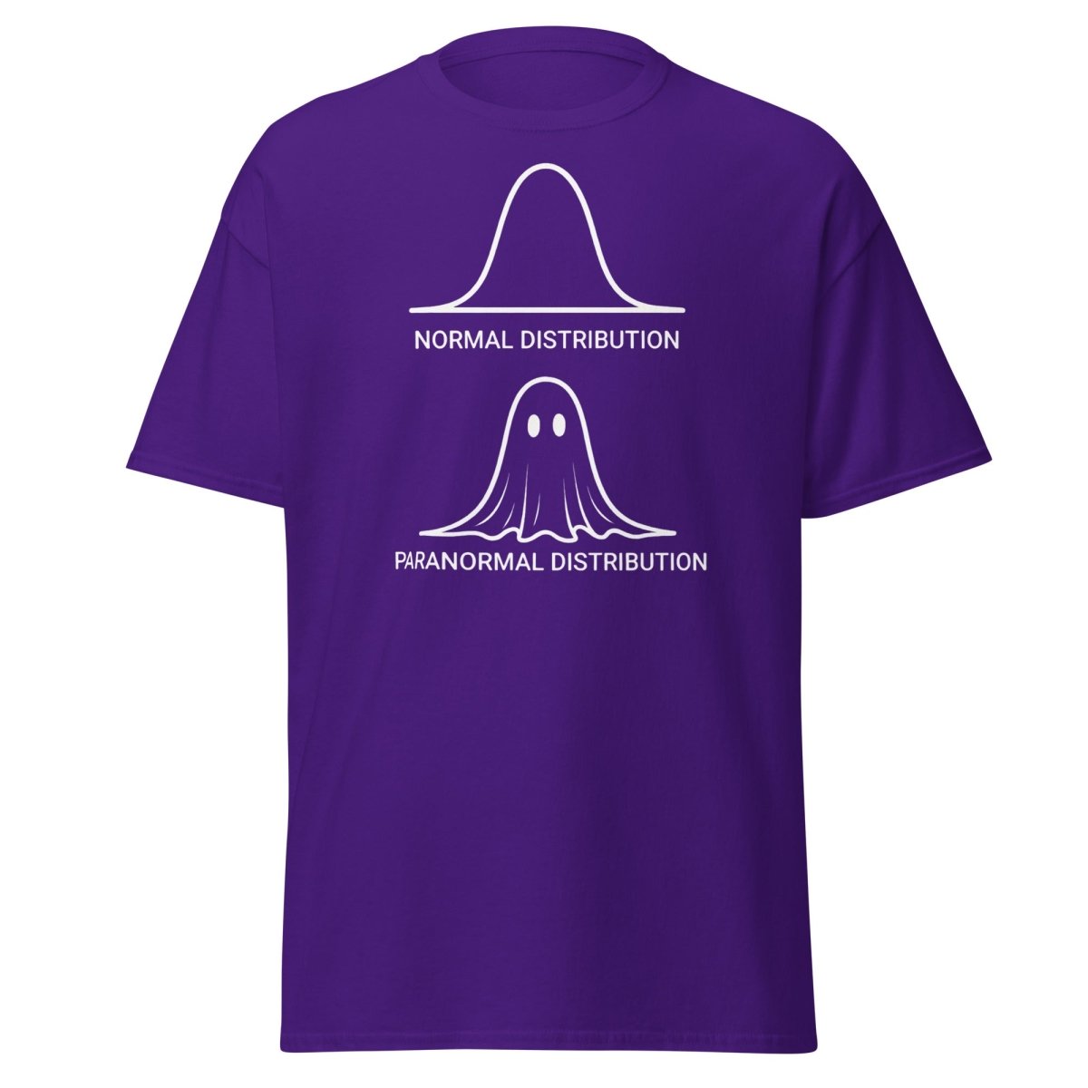 Paranormal Distribution Funny T-Shirt – Stats Ghost Meme Tee - Purple - TeeRipple