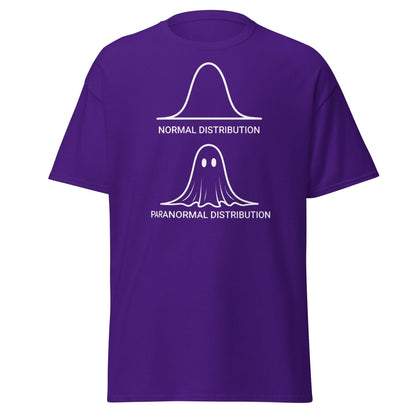 Paranormal Distribution Funny T-Shirt – Stats Ghost Meme Tee - Purple - TeeRipple