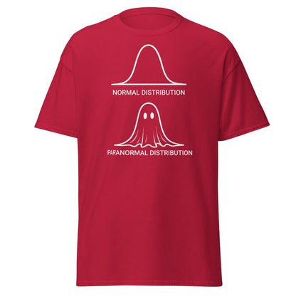 Paranormal Distribution Funny T-Shirt – Stats Ghost Meme Tee - Cardinal - TeeRipple