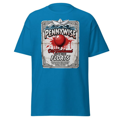 Pennywise Root Beer Floats T-Shirt – Funny IT Clown Parody Tee - Sapphire - TeeRipple