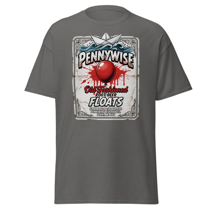 Pennywise Root Beer Floats T-Shirt – Funny IT Clown Parody Tee - Charcoal - TeeRipple