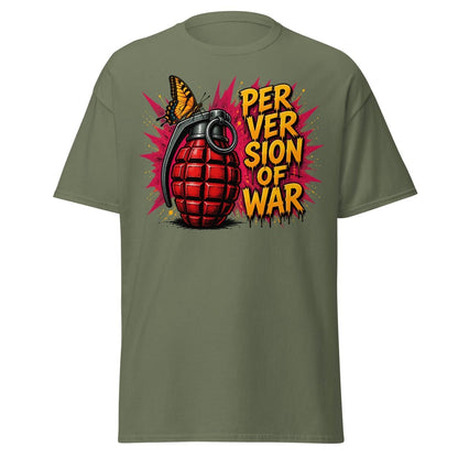 Perversion of War Butterfly Grenade Tee - Military Green - TeeRipple