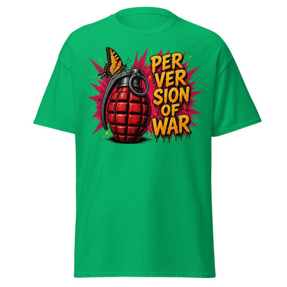 Perversion of War Butterfly Grenade Tee - Irish Green - TeeRipple