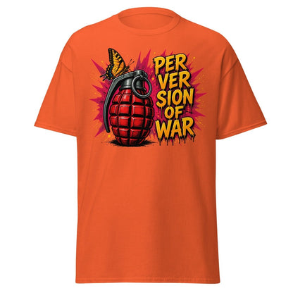 Perversion of War Butterfly Grenade Tee - Orange - TeeRipple