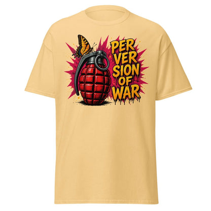 Perversion of War Butterfly Grenade Tee - Yellow Haze - TeeRipple
