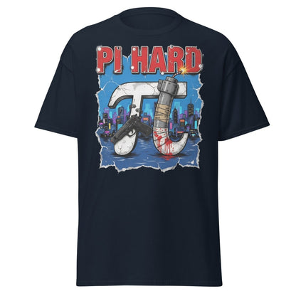 Pi Hard T-Shirt - Funny Math Die Hard Parody Tee - Navy - TeeRipple