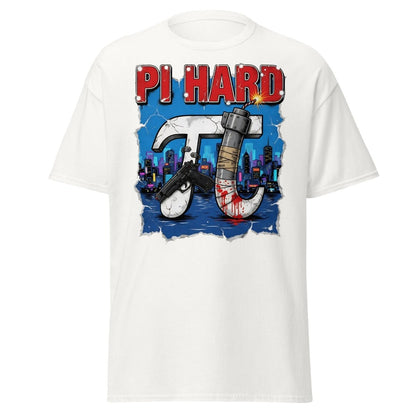 Pi Hard T-Shirt - Funny Math Die Hard Parody Tee - White - TeeRipple
