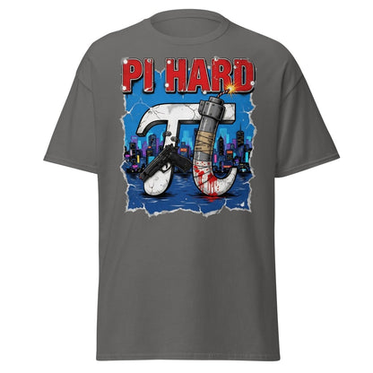 Pi Hard T-Shirt - Funny Math Die Hard Parody Tee - Charcoal - TeeRipple