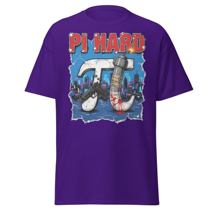 Pi Hard T-Shirt - Funny Math Die Hard Parody Tee - Purple - TeeRipple