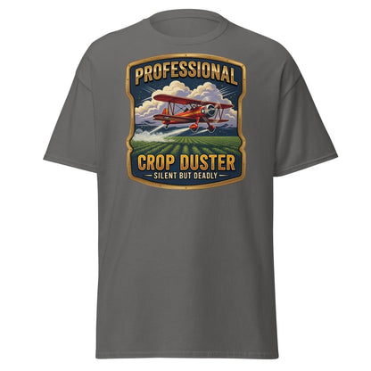 Professional Crop Duster Silent But Deadly T-Shirt - Charcoal - TeeRipple