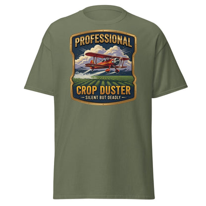 Professional Crop Duster Silent But Deadly T-Shirt - Military Green - TeeRipple