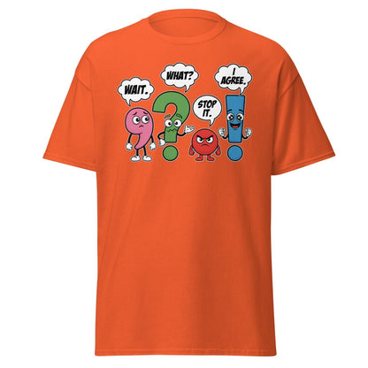 Punctuation Party T-Shirt – Funny Grammar Humor Tee - Orange - TeeRipple