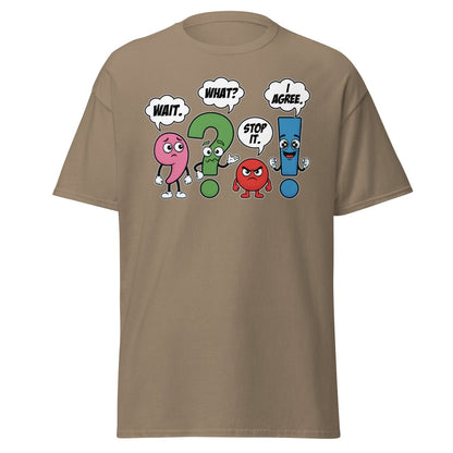 Punctuation Party T-Shirt – Funny Grammar Humor Tee - Brown Savana - TeeRipple