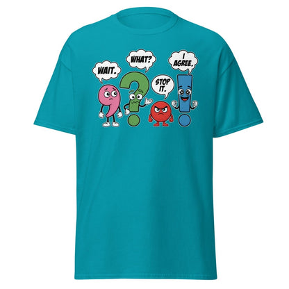 Punctuation Party T-Shirt – Funny Grammar Humor Tee - Tropical Blue - TeeRipple