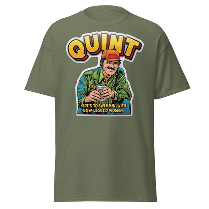 Quint Jaws "Bow Legged Women" Funny T-Shirt - Military Green - TeeRipple
