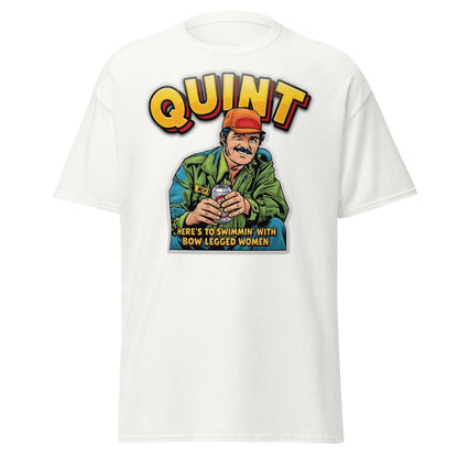 Quint Jaws "Bow Legged Women" Funny T-Shirt - White - TeeRipple