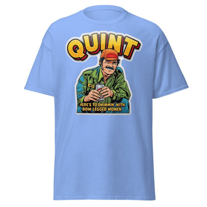 Quint Jaws "Bow Legged Women" Funny T-Shirt - Carolina Blue - TeeRipple