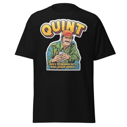 Quint Jaws "Bow Legged Women" Funny T-Shirt - Black - TeeRipple