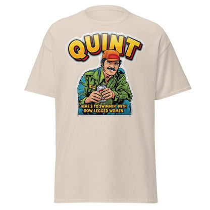 Quint Jaws "Bow Legged Women" Funny T-Shirt - Natural - TeeRipple