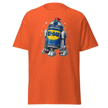 R2-D40 WD-40 Parody T-Shirt – Funny Star Wars Tee - Orange - TeeRipple