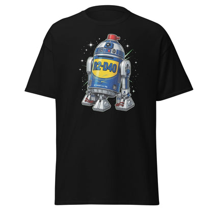 R2-D40 WD-40 Parody T-Shirt – Funny Star Wars Tee - Black - TeeRipple