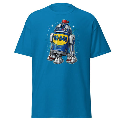 R2-D40 WD-40 Parody T-Shirt – Funny Star Wars Tee - Sapphire - TeeRipple